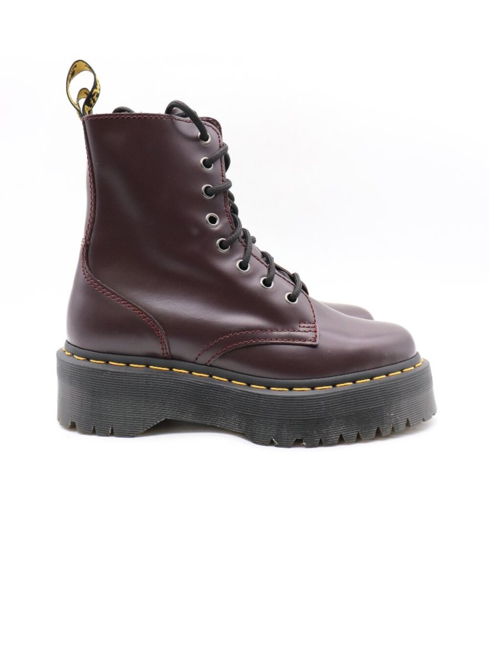 Doc Dr Martens Jadon Women's Size 7 Burgundy Leather Platform Zip Platform Boots